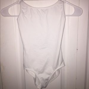 Girls White BalTogs Ballet/Dance Leotard